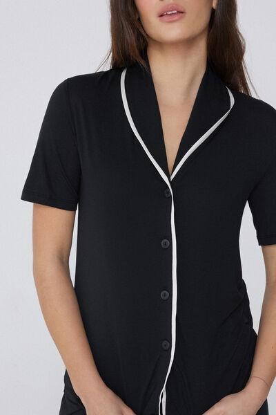 Brown Button-Down Pyjama Set, , large image number 2