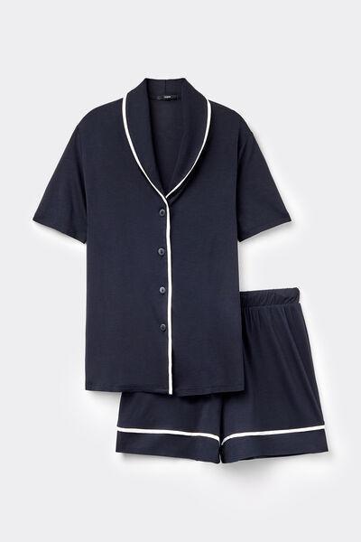 Brown Button-Down Pyjama Set, , large image number 3