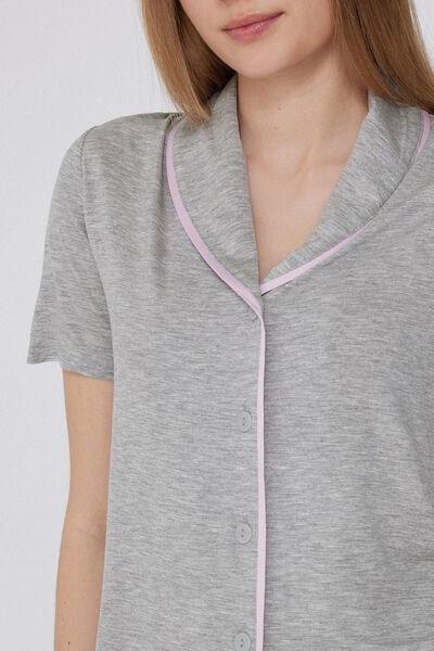 Multicolour Button-Down Pyjama Set, , large image number 2