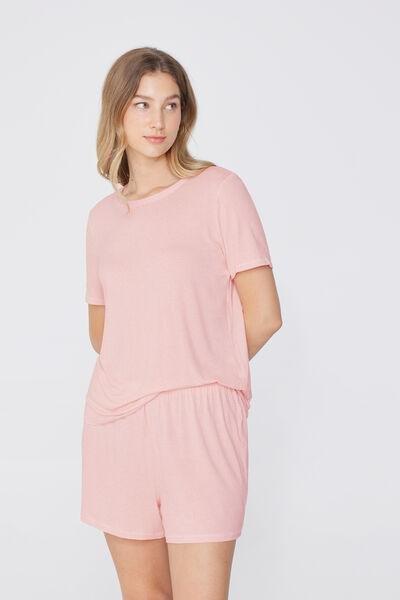 Grey Short Viscose Pyjama Set, , large image number 1