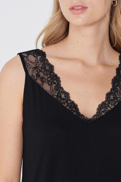 Black Short-Sleeved Pyjama Set, , large image number 3