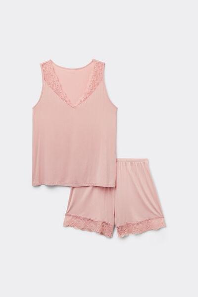 Beige Viscose Pyjama Set, , large image number 1