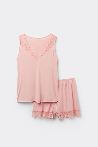 Beige Viscose Pyjama Set, 5701_899W, large image number 4