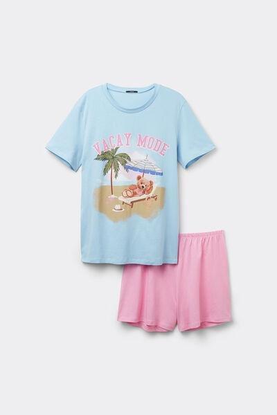 Multicolour Printed Pyjama Set, 5701_856W, large image number 4