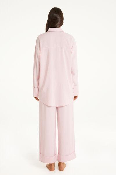 Pink Soft Canvas Oversize Long Pyjamas, , large image number 2