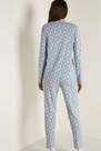 Tezenis - SKY BLUE STAR PINSTRIPE PRINT Pinstripe Star Print Long Cotton Pyjamas