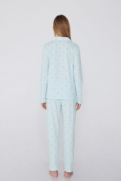 Cream Long Sleeve Pyjama Set, 5701_855W, large image number 2