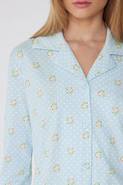 Cream Long Sleeve Pyjama Set, 5701_855W, large image number 3