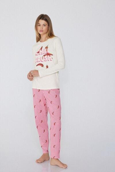 Multicolour Cotton Pyjamas Set, 5701_891W, large image number 1