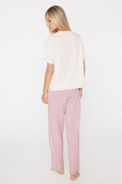 Pink / White Star Patch Cotton Pyjama Set, 5701_508Z, medium