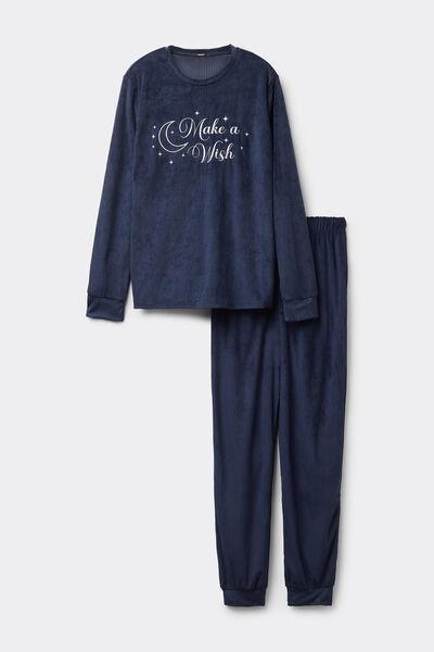 Navy Printed Pyjamas Set, 5701_172Y, large image number 4