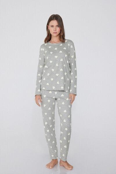 Grey Printed Pyjamas Set, 5701_179Y, large image number 0
