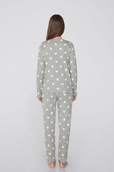Grey Printed Pyjamas Set, 5701_179Y, large image number 2