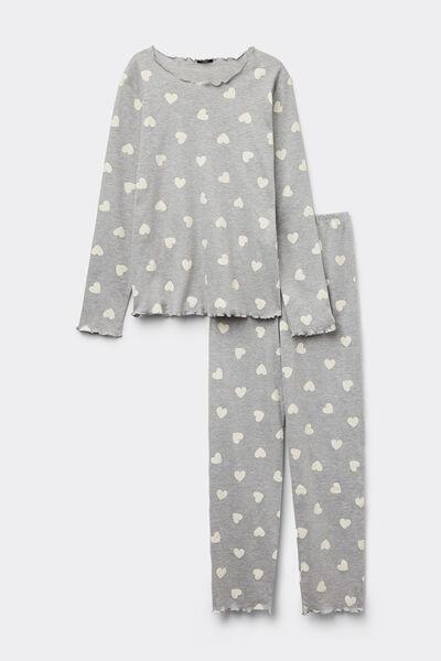 Grey Printed Pyjamas Set, 5701_179Y, large image number 4