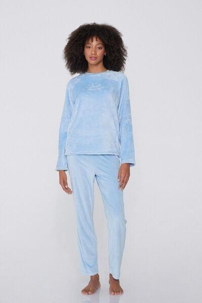 Blue Printed Pyjamas Set, 5701_302Y, large image number 1