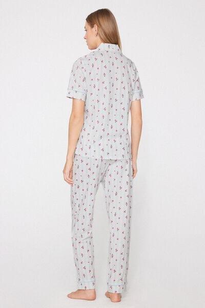 Pink Printed Cotton Pyjama Set, 5701_198Z, large image number 1