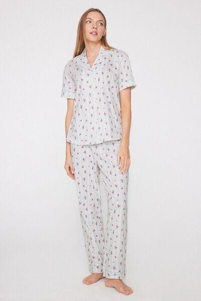 Pink Printed Cotton Pyjama Set, 5701_198Z, large image number 2