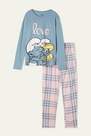 Tezenis - SKY BLUE SMURFS LOVE PRINT Long Cotton Smurf Print Pyjamas