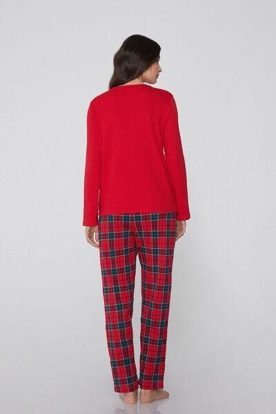 Red Family Gang Patch Heavy Cotton Pyjama Set, 5701_971Y, large image number 1