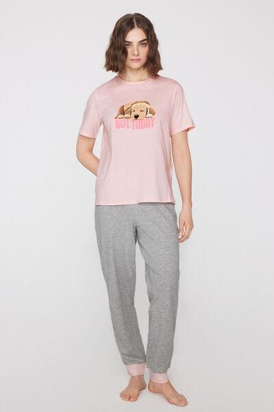 Pink Dog Printed Cotton Pyjama Set, 5701_203Z, large image number 2