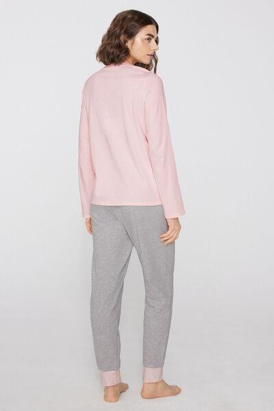 Pink Printed Cotton Pyjama Set, 5701_203Z, large image number 1