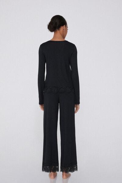 Black Long-Sleeved Pyjama Set, , large image number 2