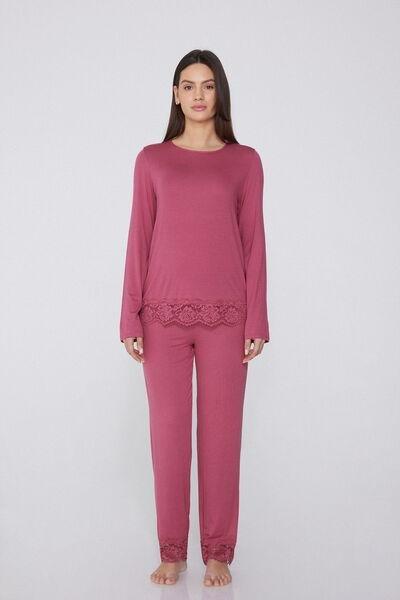 Pink Long Pyjamas Set, , medium
