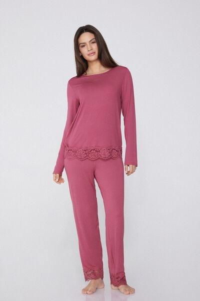 Pink Long Pyjamas Set, , large image number 1