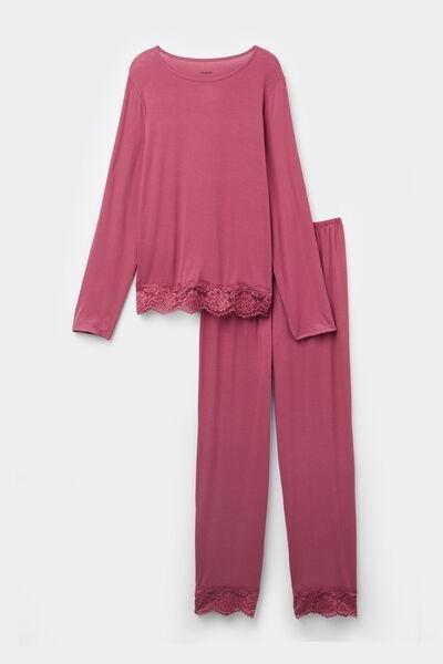Pink Long Pyjamas Set, , large image number 4