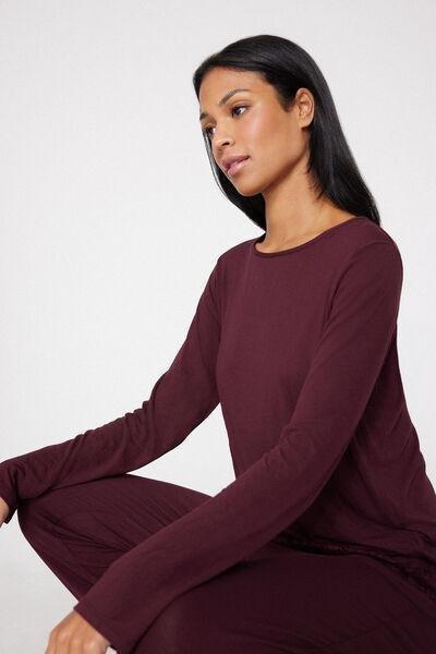 Brown Long Viscose Pyjama Set, 5701_581Z, large image number 2