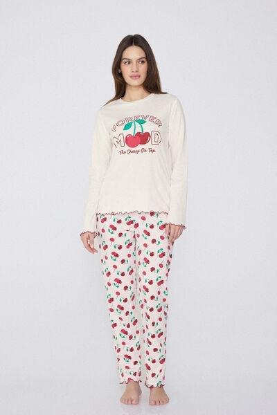 Multicolour Cherry Print Pyjamas, , large image number 0