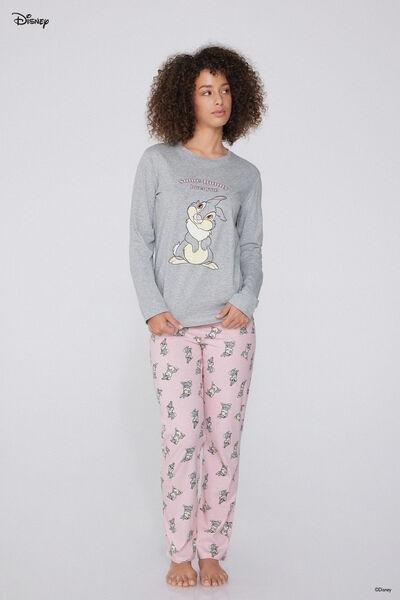 Grey Printed Pyjamas Set, , medium