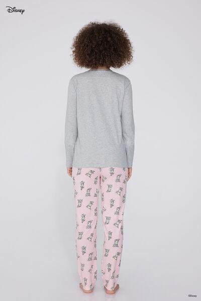 Grey Printed Pyjamas Set, , large image number 1
