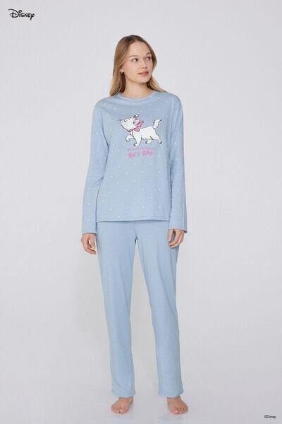 Blue Printed Pyjama Set, , medium
