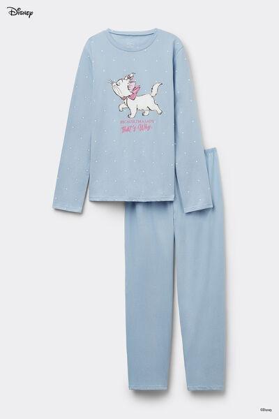 Blue Printed Pyjama Set, , large image number 3