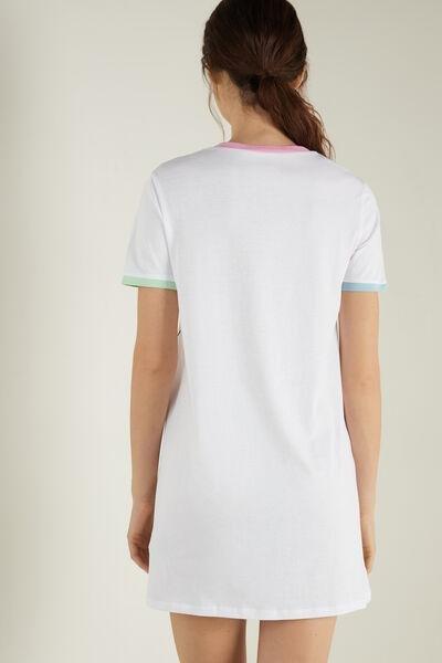 White Powerpuff Girls Short Sleeve Cotton Nightgown, , large image number 2