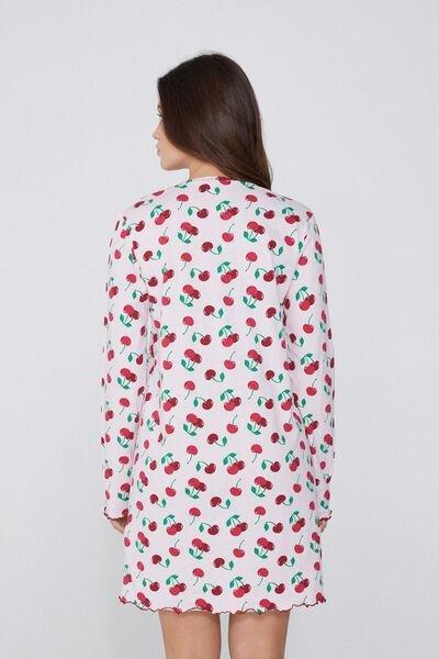 Pink Cherry Print Nightdress, , large image number 1