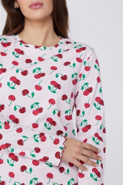 Pink Cherry Print Nightdress, , large image number 2