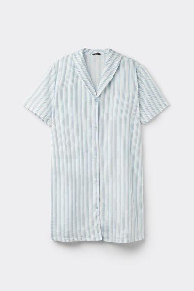 Blue Button-Up Nightgown, 5701_386Y, large image number 3