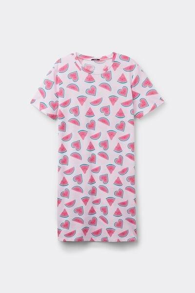Pink Watermelon Print Nightgown, , large image number 3