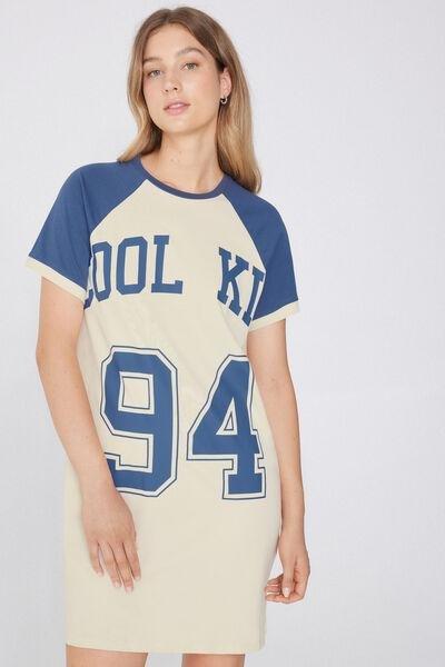 Blue Printed Nightdress, , large image number 3