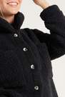 Tezenis - Black Fleece Dressing Gown And Buttons Jacket