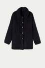 Tezenis - Black Fleece Dressing Gown And Buttons Jacket
