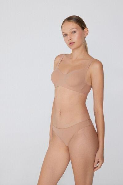 Beige Unpadded Balconette Bra, Natural Blush, large image number 0
