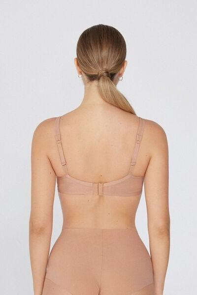 Beige Unpadded Balconette Bra, Natural Blush, large image number 2