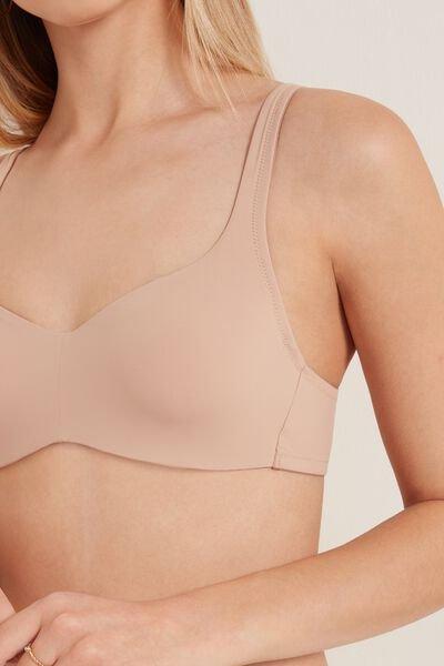 Beige Unpadded Balconette Bra, Natural Blush, large image number 3