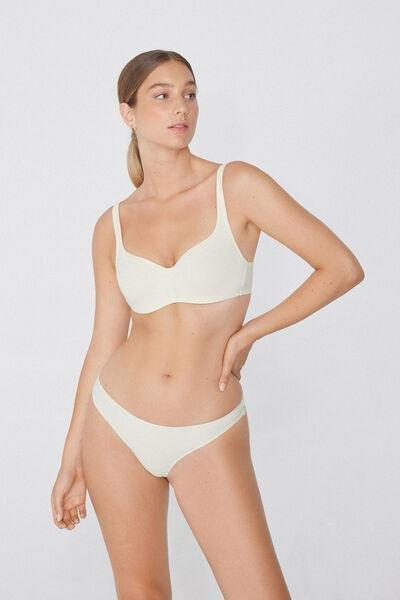 Cream Paris Recycled Microfibre Balconette Bra, Ivory Cream, large image number 1