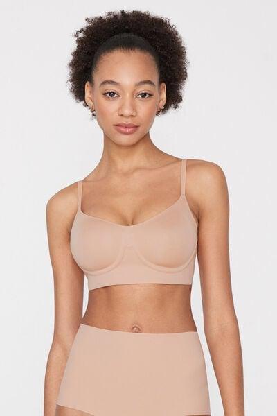 Beige Natural Lifting Laser Cut Balconette Bra, Natural Blush, large image number 1