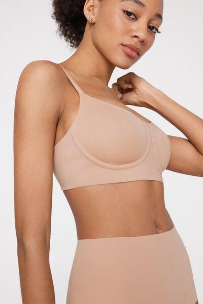 Beige Natural Lifting Laser Cut Balconette Bra, Natural Blush, large image number 3
