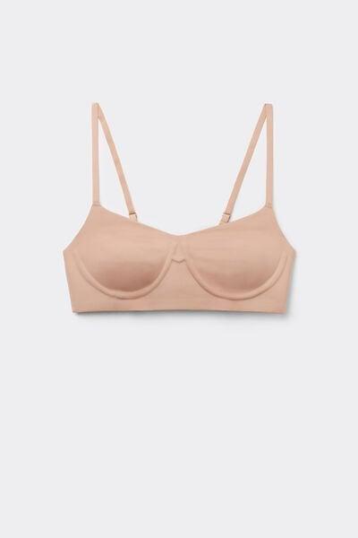 Beige Natural Lifting Laser Cut Balconette Bra, Natural Blush, large image number 4
